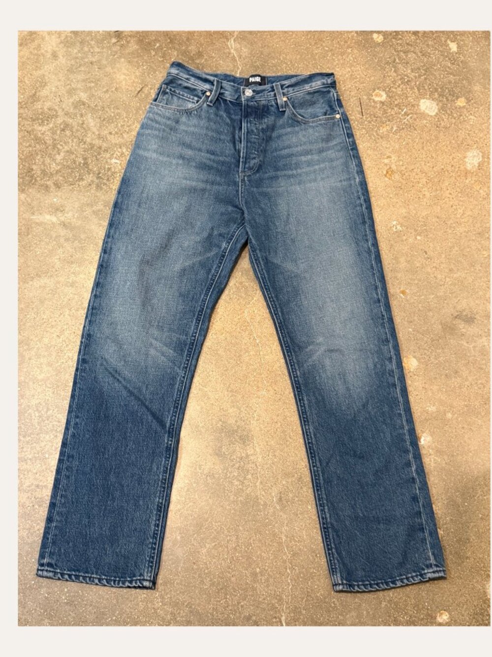 PAIGE Sawyer Jeans Women’s 26 High Rise Straight Leg Button Fly 100% Cotton